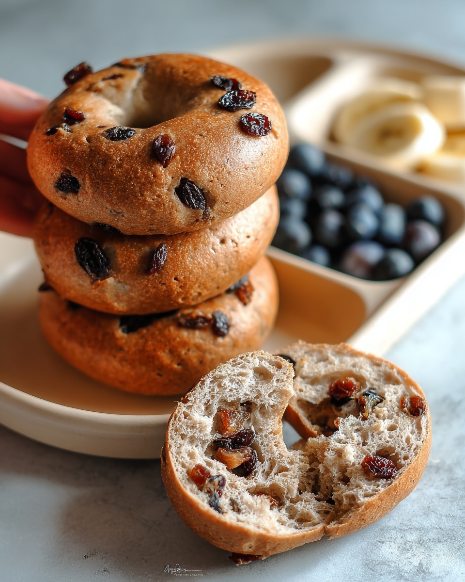 Cinnamon and Raisin Bagels Recipe - Recipe Image