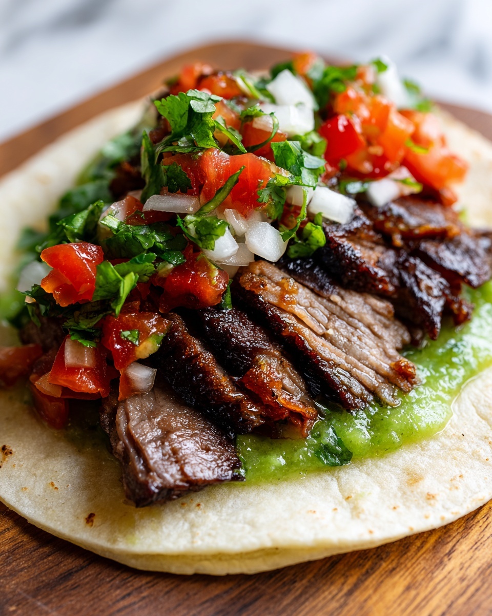 Mexican Tostadas de Beef Carne Asada Recipe - Recipe Image