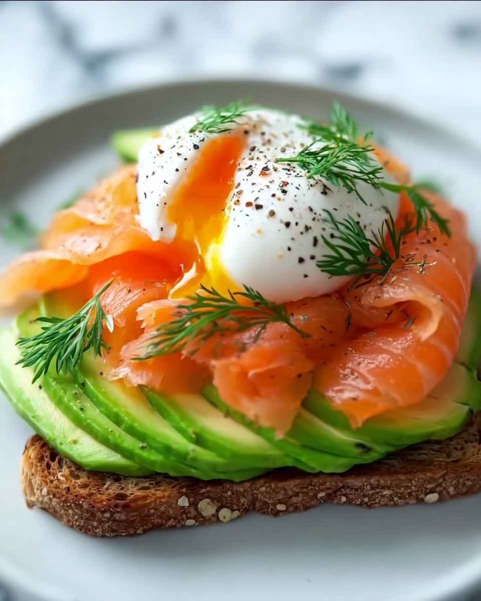 Avocado and Poached Egg with Smoked Salmon Plate Recipe - Recipe Image
