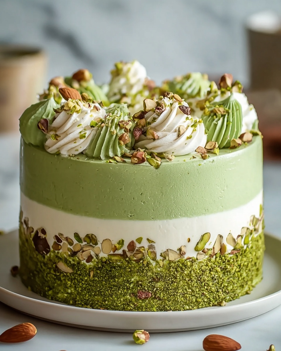 Pistachio Cream Cake Recipe - Recipe Image