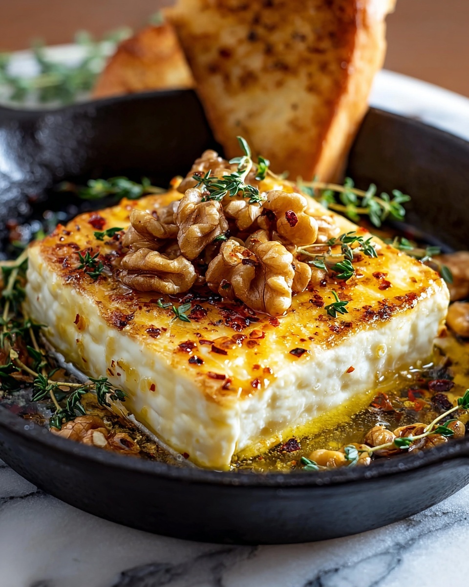 Caramelized Feta with Chili-Honey – Irresistible & Easy Appetizer Recipe - Recipe Image