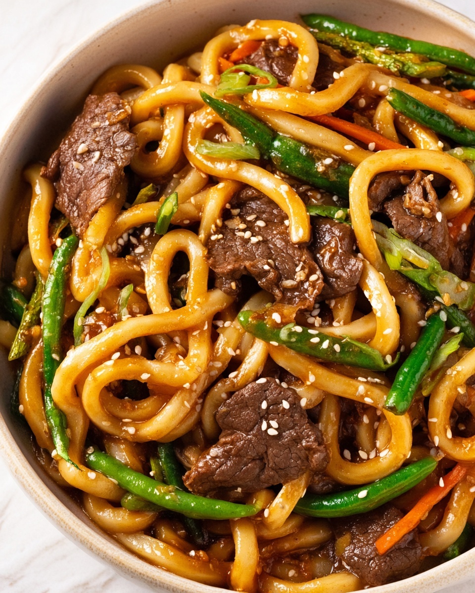 Asian Beef Udon Noodles Recipe - Recipe Image
