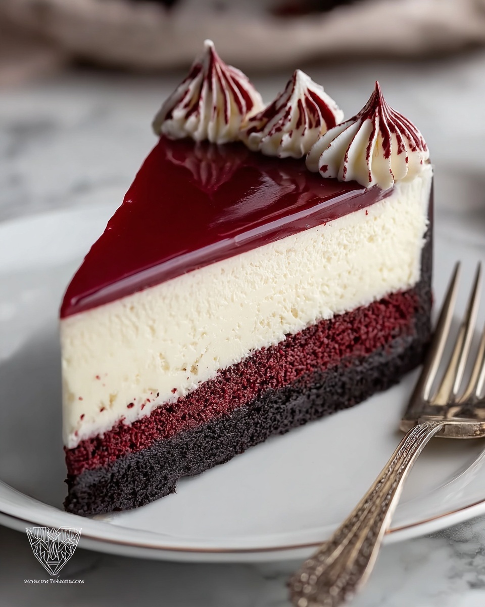 Homemade Red Velvet Cheesecake Recipe - Recipe Image