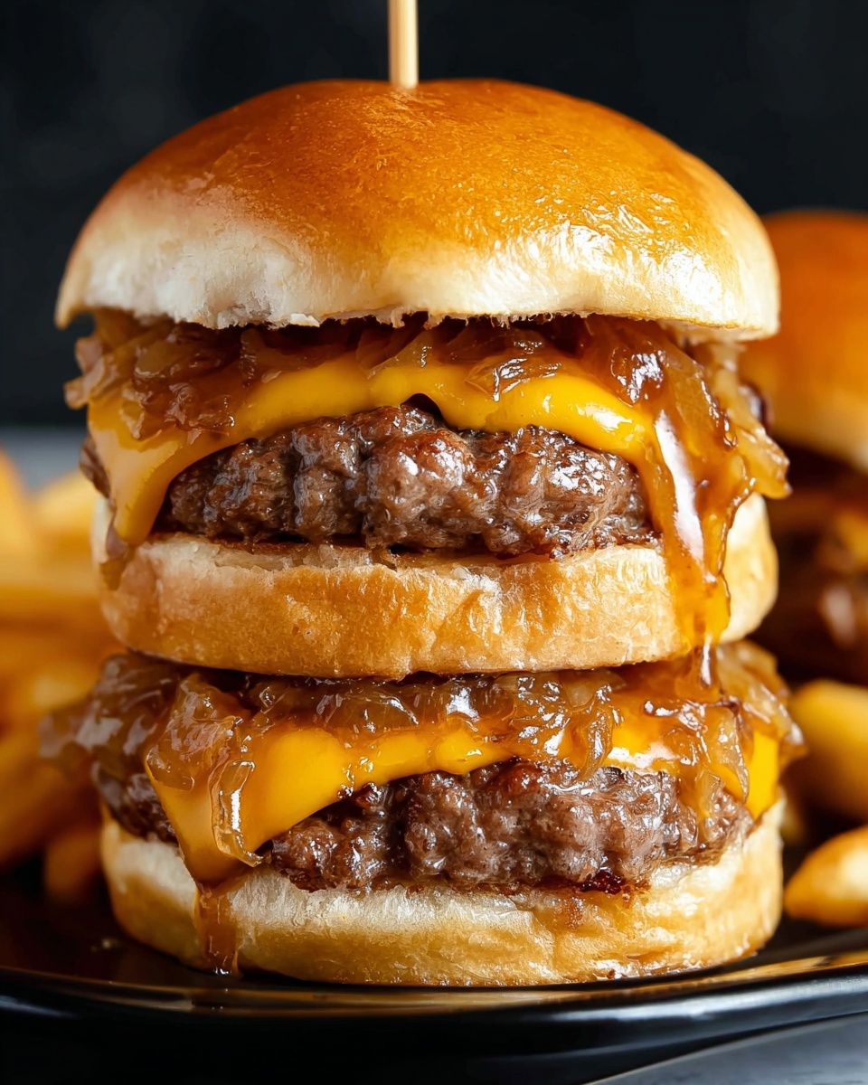 Ultimate Beef and Pork Sliders with Melty Cheese and Everything Seasoning Recipe - Recipe Image