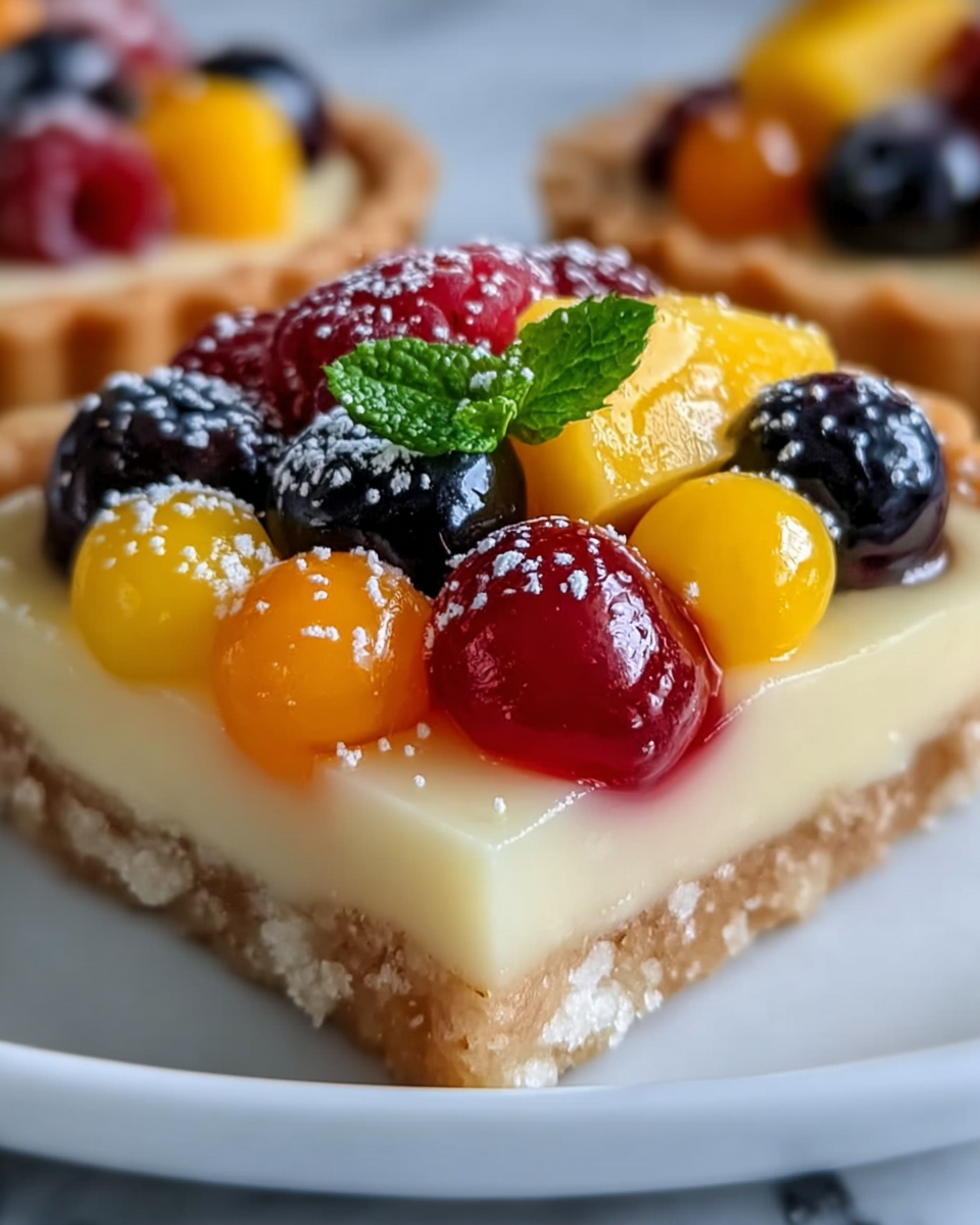 Fruit Custard Bars Recipe - Recipe Image