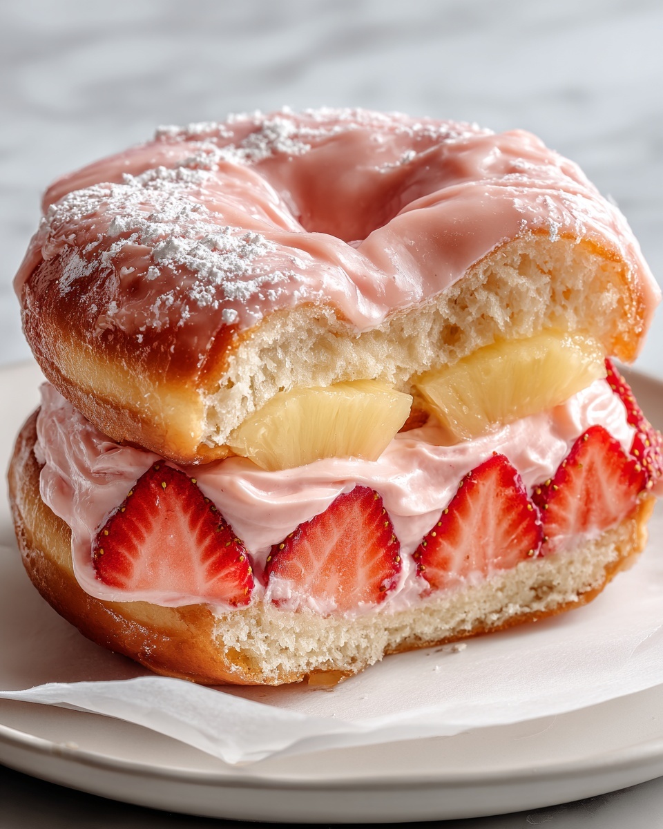 Strawberry and Cream Cheese Pineapple Bun Recipe - Recipe Image
