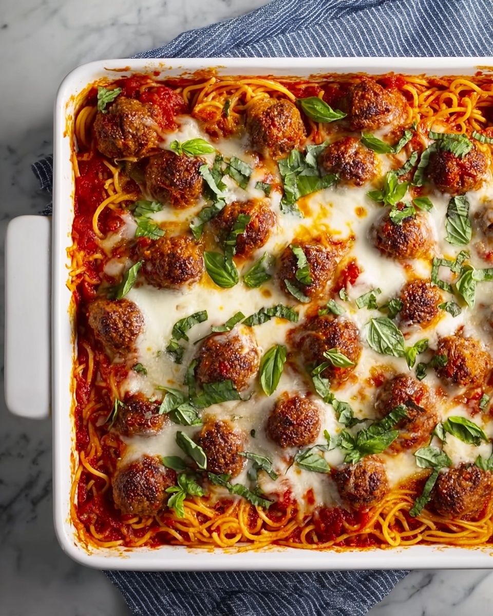 Baked Spaghetti and Meatballs Recipe - Recipe Image
