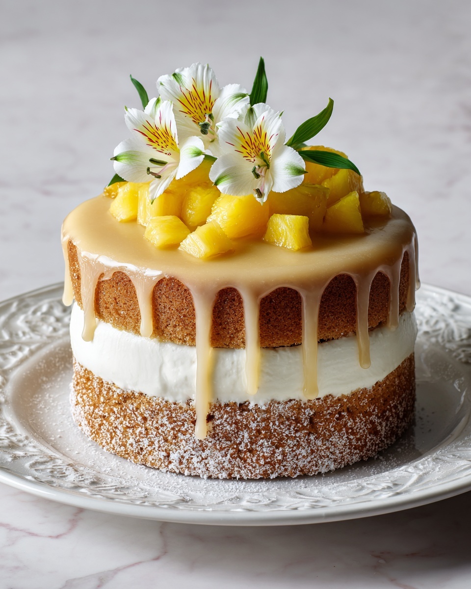 Juicy Pineapple Heaven Cake Recipe - Recipe Image