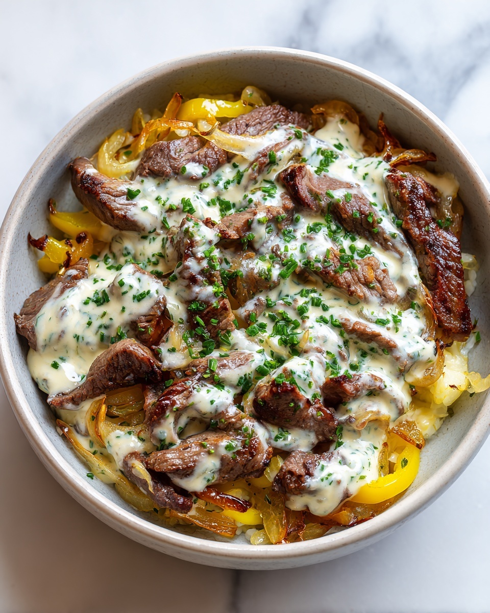 Philly Cheesesteak In A Bowl Recipe - Recipe Image