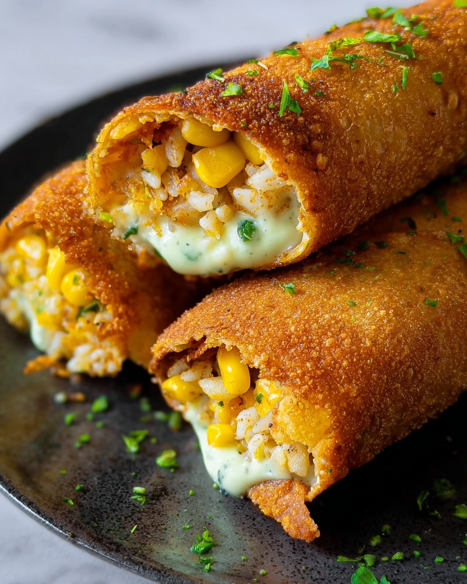 Crispy Elote Egg Rolls Recipe - Recipe Image