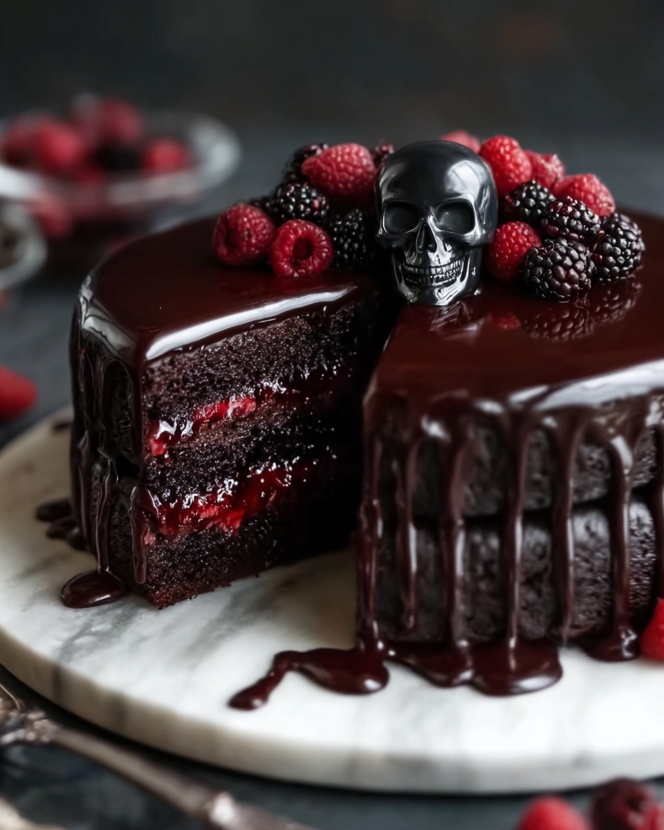 Spooky Black Velvet Halloween Cake Recipe - Recipe Image