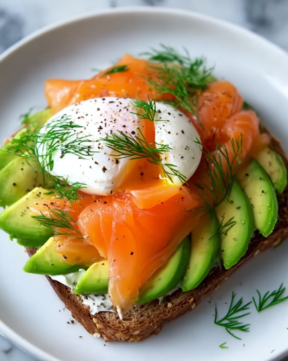 Avocado and Poached Egg with Smoked Salmon Plate Recipe - Recipe Image