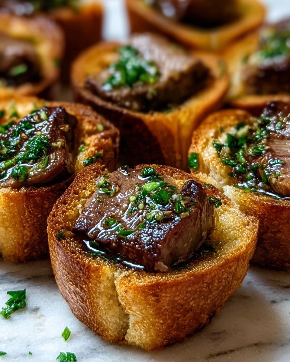 Garlic Bread Steak Bites Recipe - Recipe Image