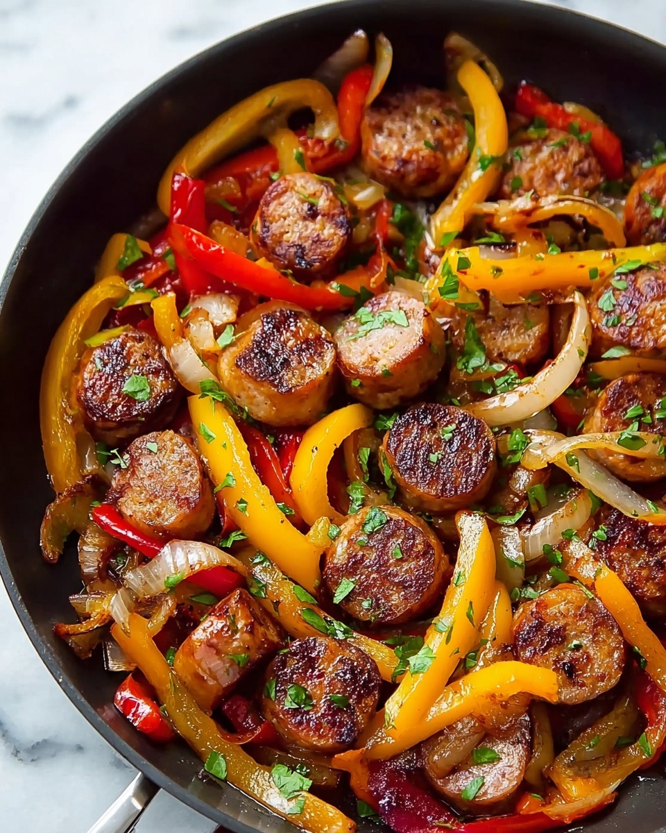 Sausage and Peppers Skillet Recipe - Recipe Image