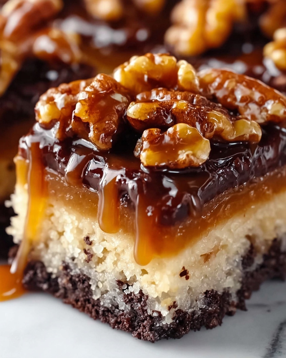 Caramel Turtle Poke Cake Recipe - Recipe Image