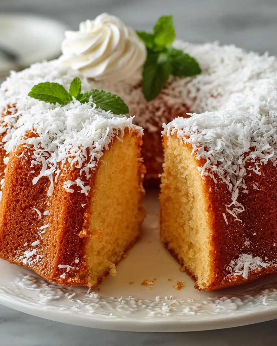 Coconut Cream Cheese Pound Cake Recipe - Recipe Image