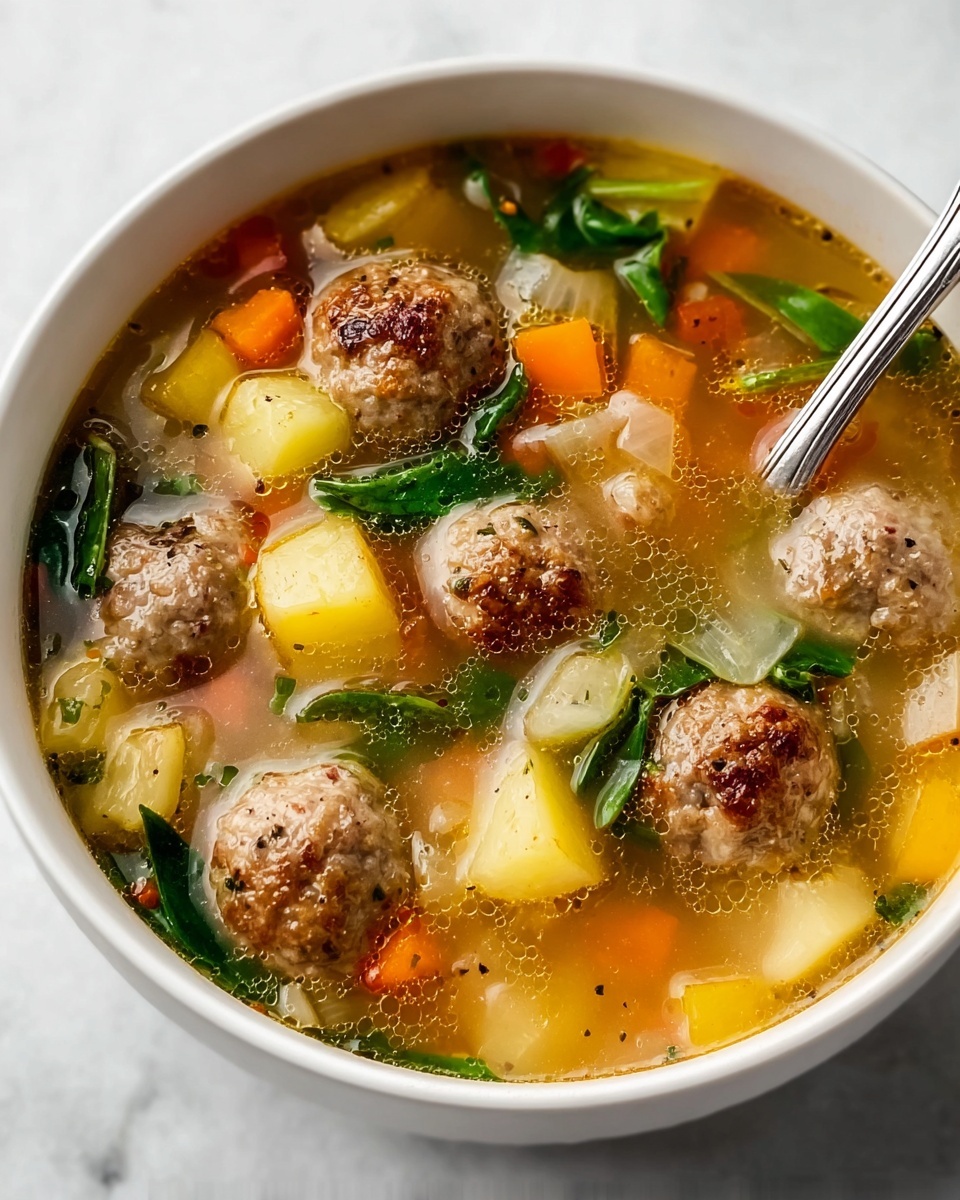 Easy Meatballs and Vegetables Soup Recipe - Recipe Image