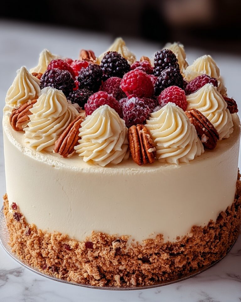 Simple Italian Cream Cake with Coconut, Pecans, and Vanilla Frosting Recipe