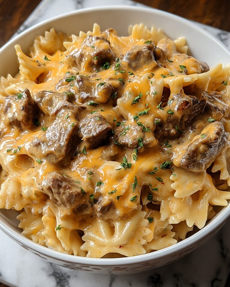 Creamy Honey Buffalo Steak Pasta Bake Recipe