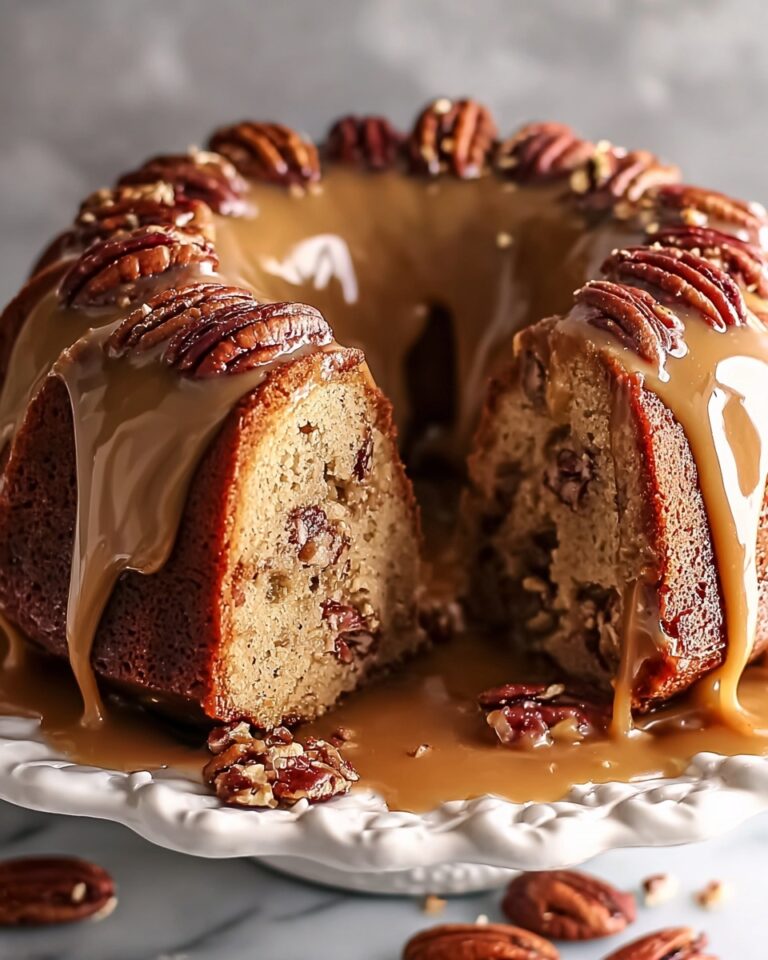 Apple Pecan Cake With Caramel Glaze Recipe