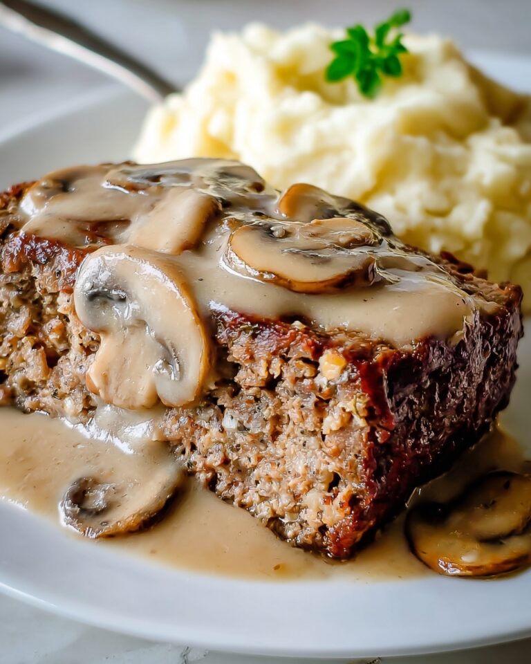 Meatloaf with Mushroom Gravy Recipe