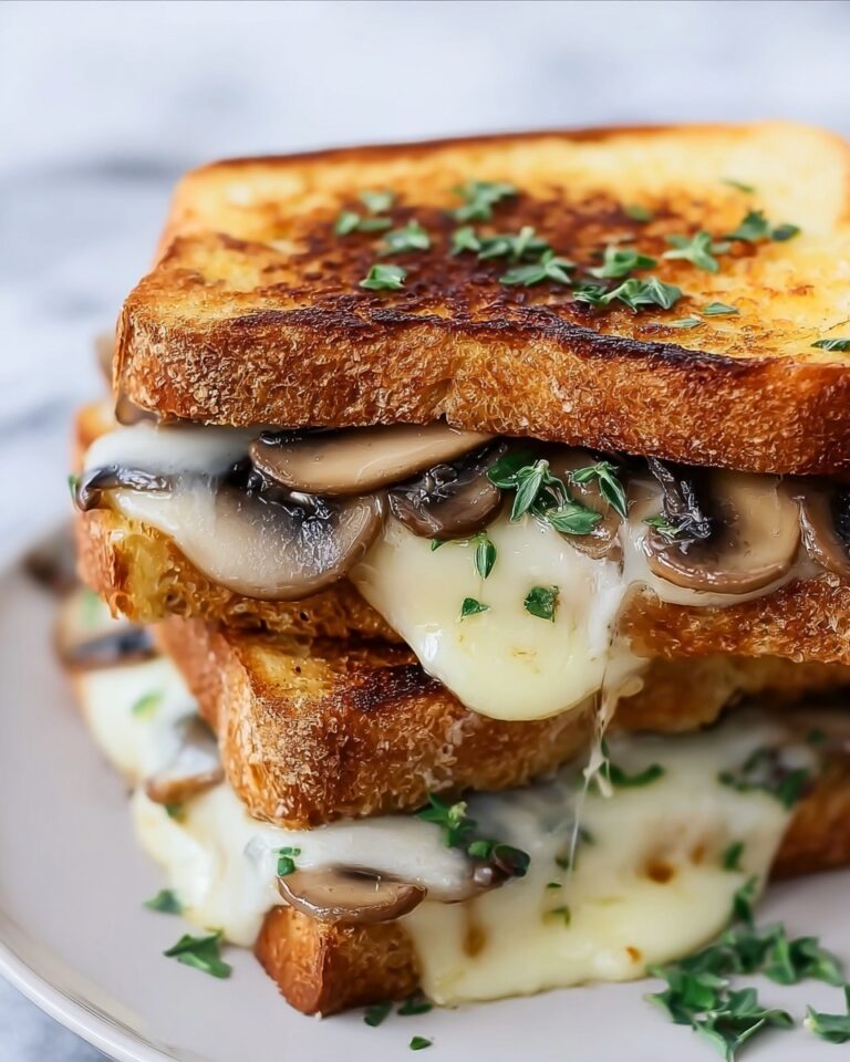Cheesy Mushroom Melt Sandwich Recipe