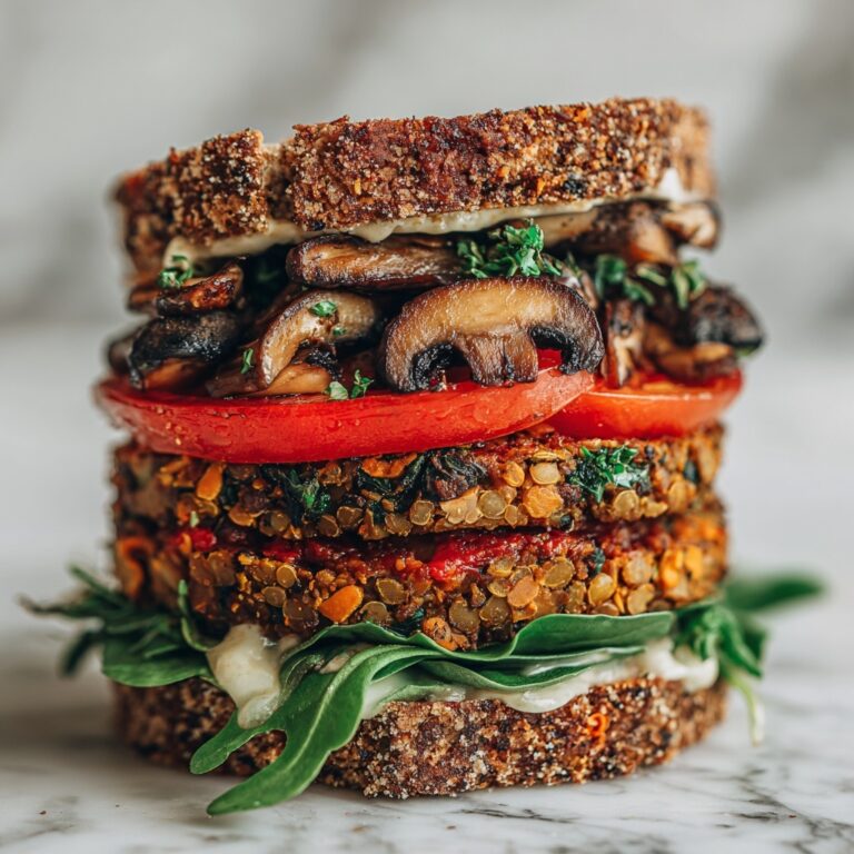 Mushroom Lentil Burgers Recipe