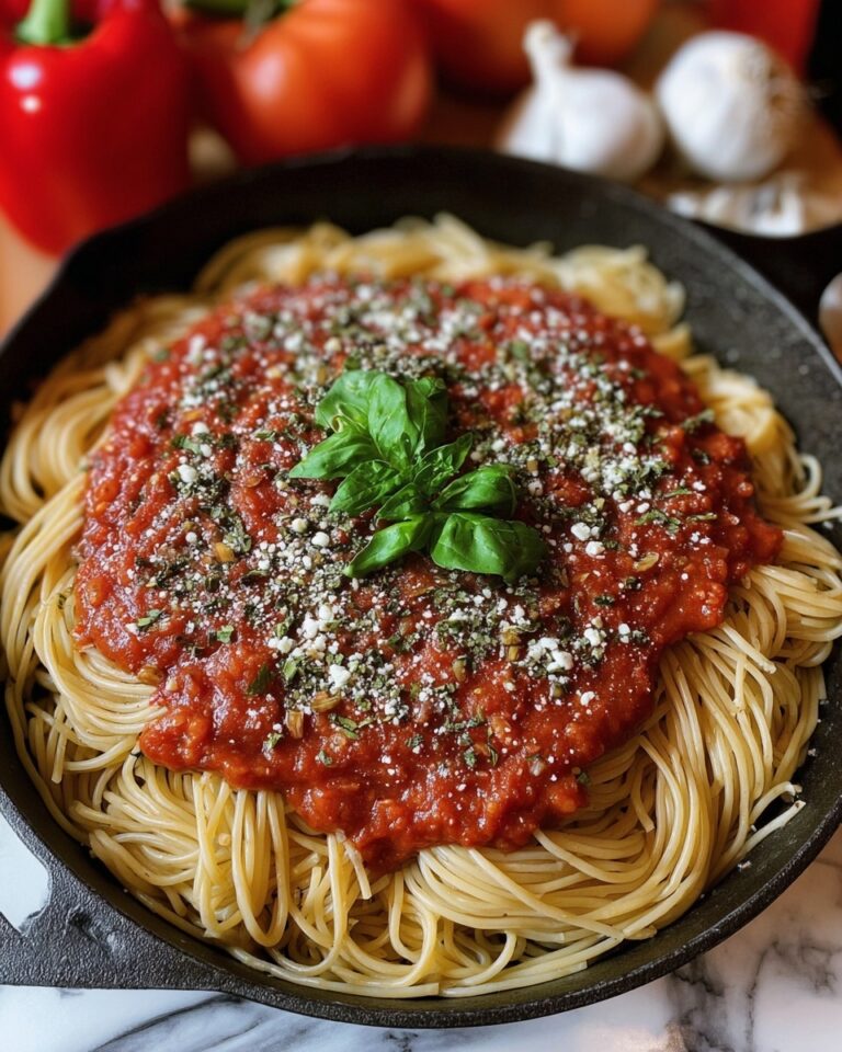 Homemade Spaghetti with Fresh Tomato Basil Sauce Recipe
