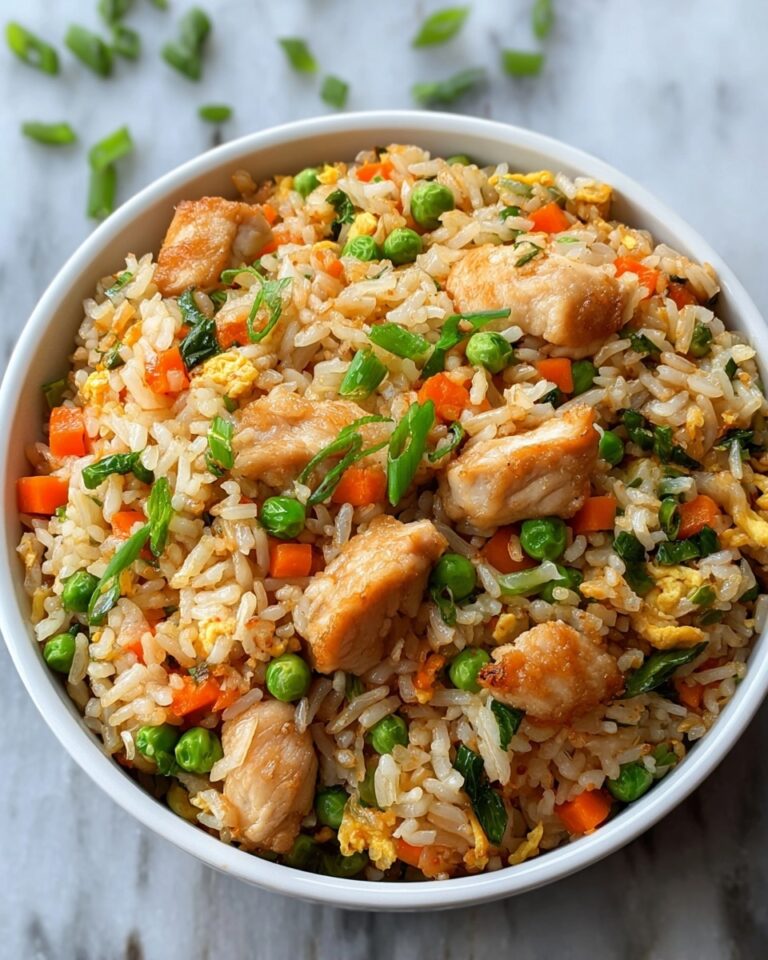 High-Protein Crispy Garlic Chicken Fried Rice Recipe