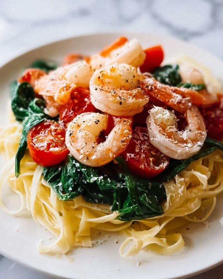 Tomato Spinach Shrimp Pasta Recipe