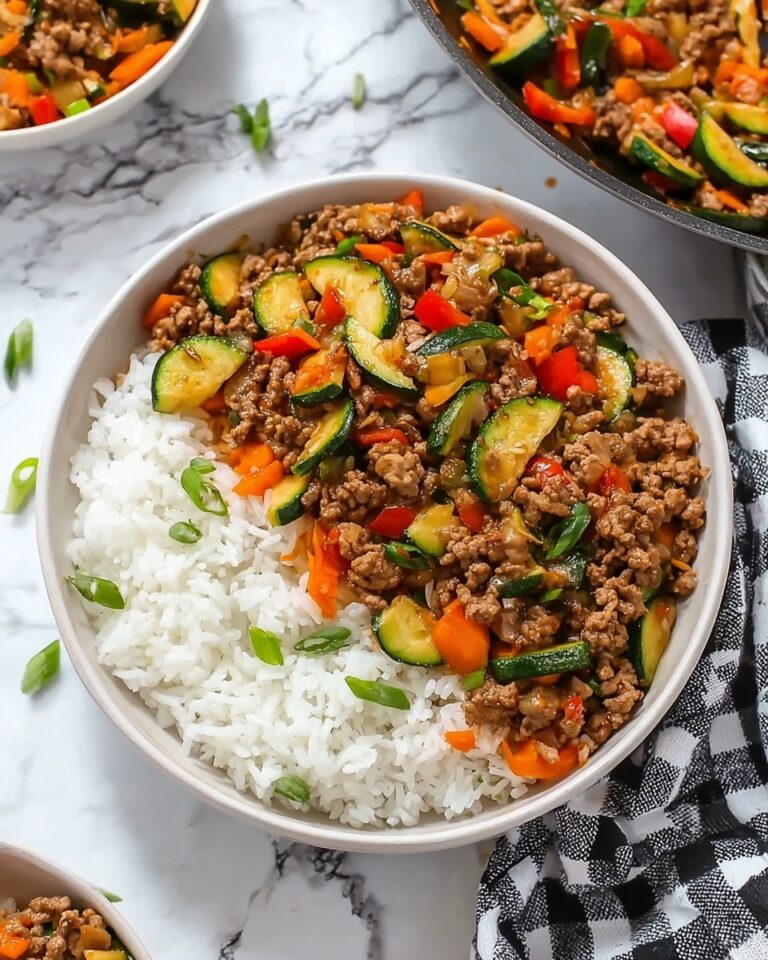 Ground Turkey Stir Fry with Vegetables and Jasmine Rice Recipe
