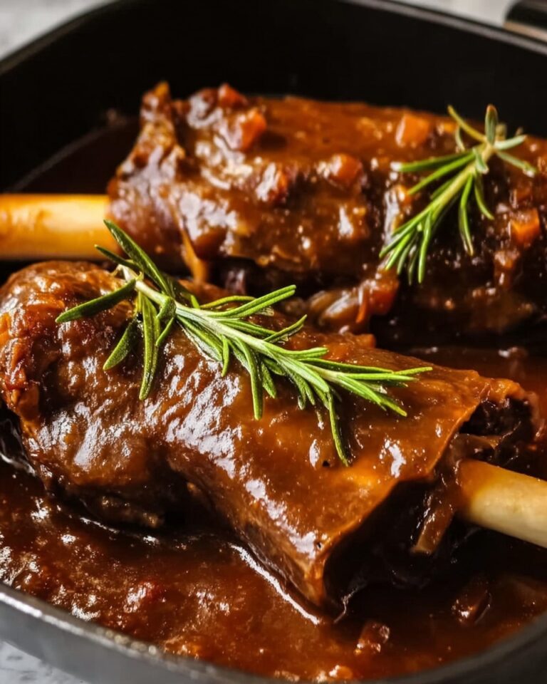 Rosemary Garlic Lamb Shanks Recipe
