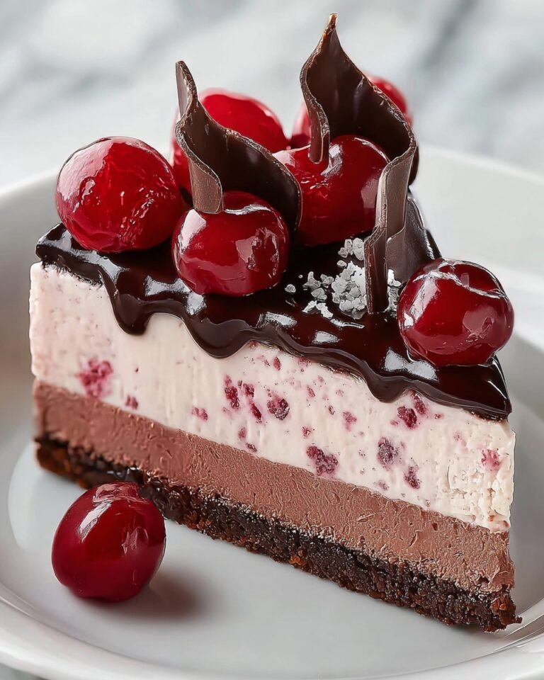Chocolate Cherry No-Bake Cheesecake Recipe