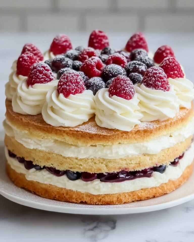Puff Pastry Cream and Berry Cake Recipe