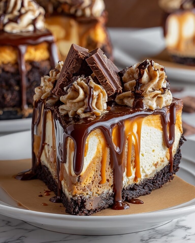 Caramel Chocolate Coffee Cheesecake Recipe