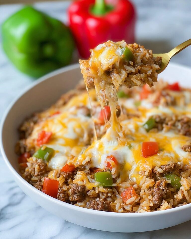Cheesy Unstuffed Pepper Skillet (One Pan!) Recipe