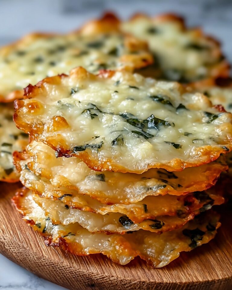 Spinach Dip Cheese Crisps Recipe