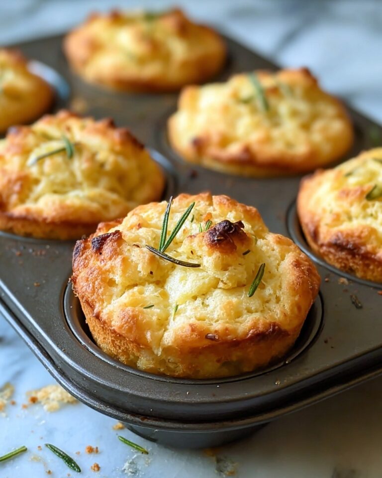 Rosemary Garlic Focaccia Muffins Recipe