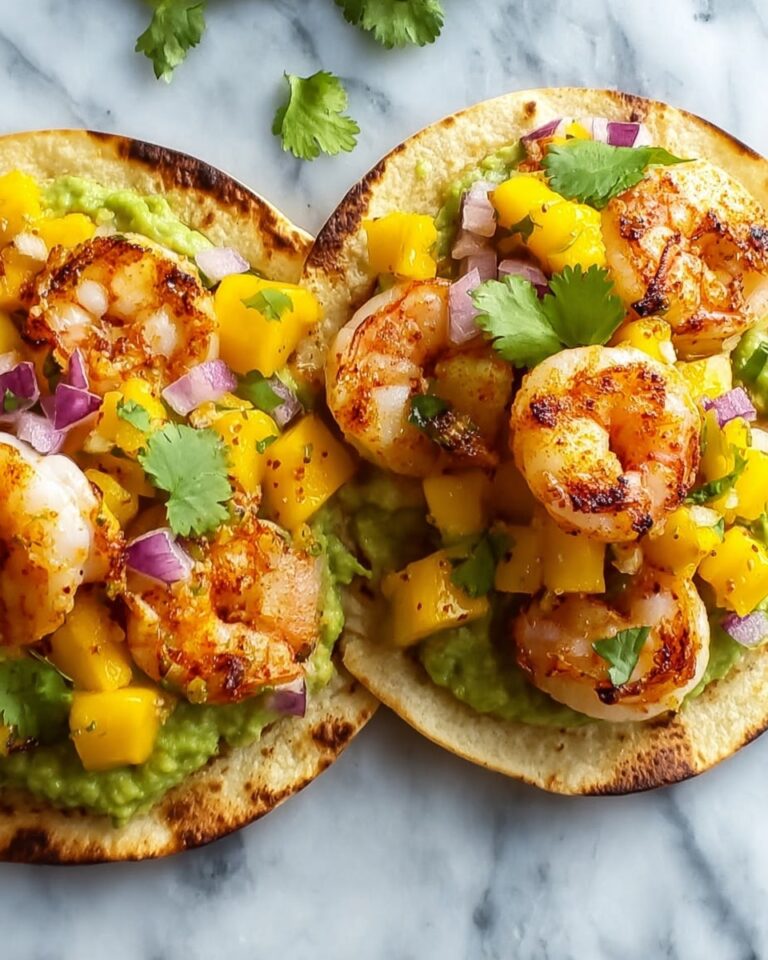 Delicious Roasted Shrimp Tostadas with Mango Coconut Salsa Recipe