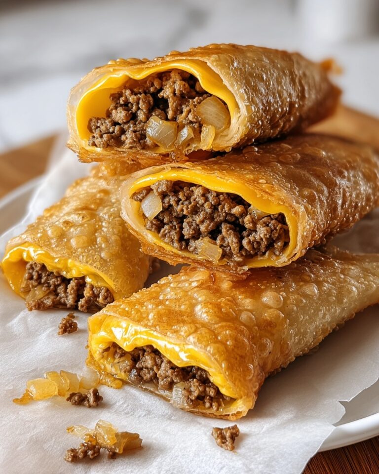 Air Fryer Loaded Cheeseburger Egg Rolls Recipe