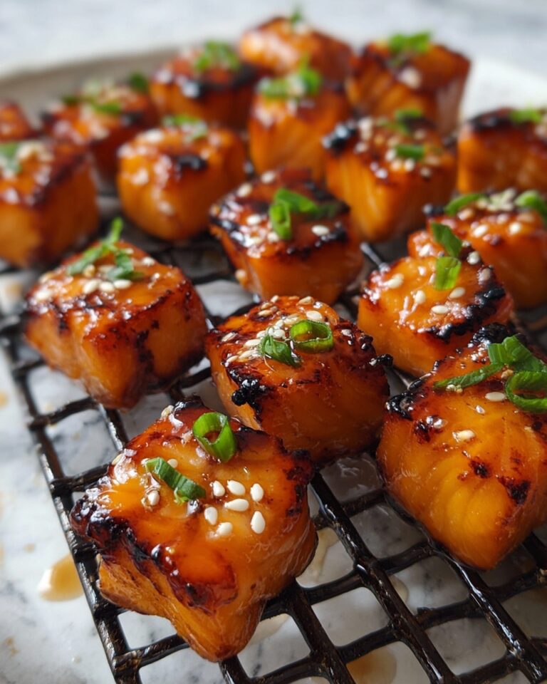 Air Fryer Honey Garlic Salmon Bites Recipe