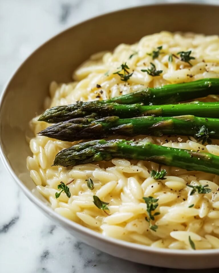 Garlic Butter Asparagus Orzo Recipe