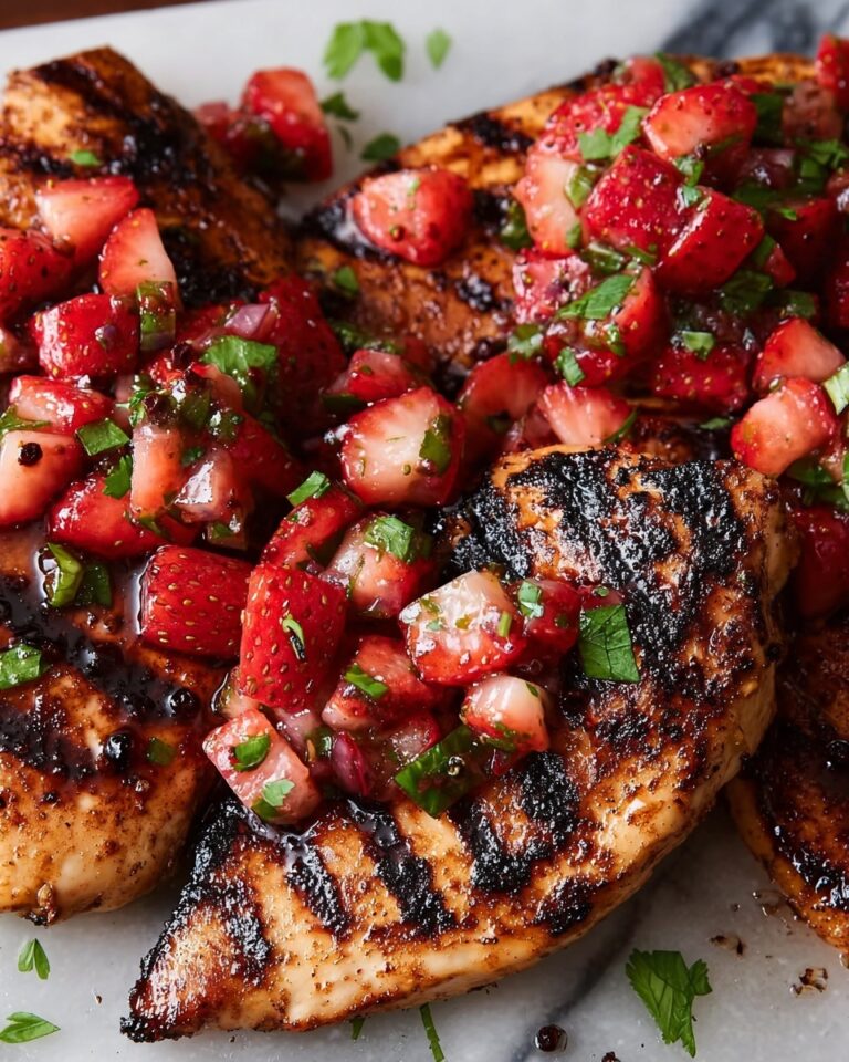 Cilantro Lime Grilled Chicken with Strawberry Salsa Recipe