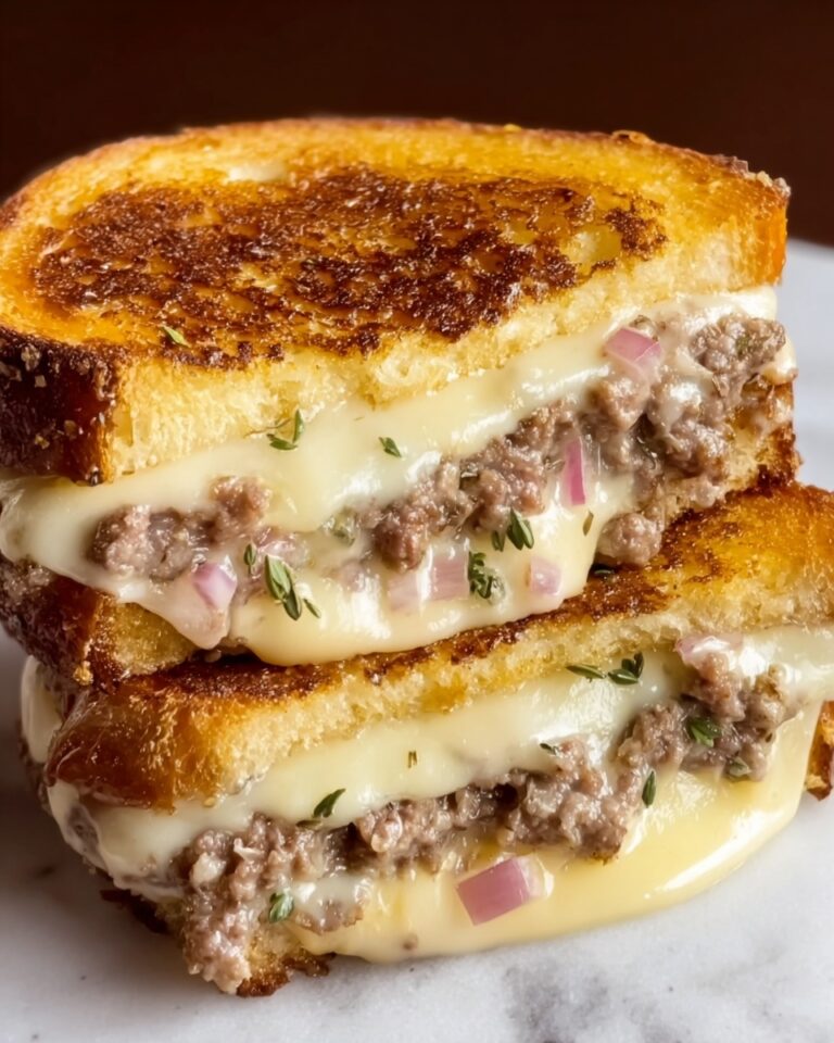 Ground Beef Grilled Cheese Sandwich Recipe