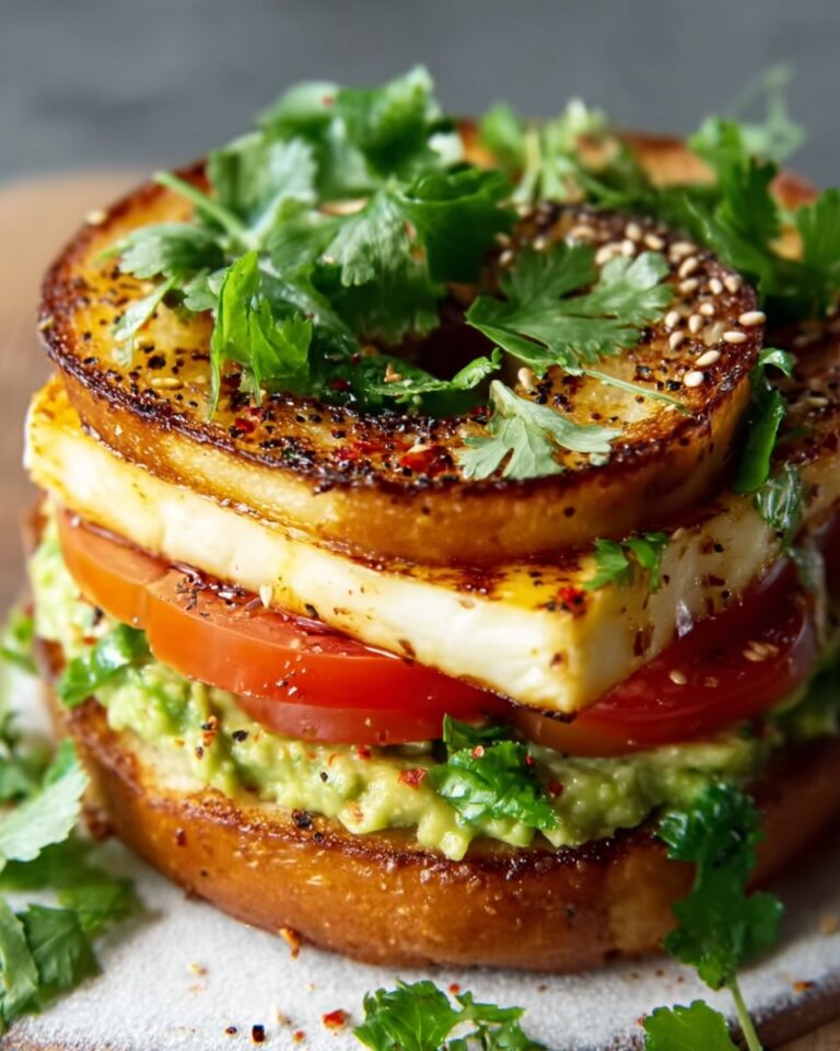 Halloumi, Honey, and Avocado Bagel Recipe