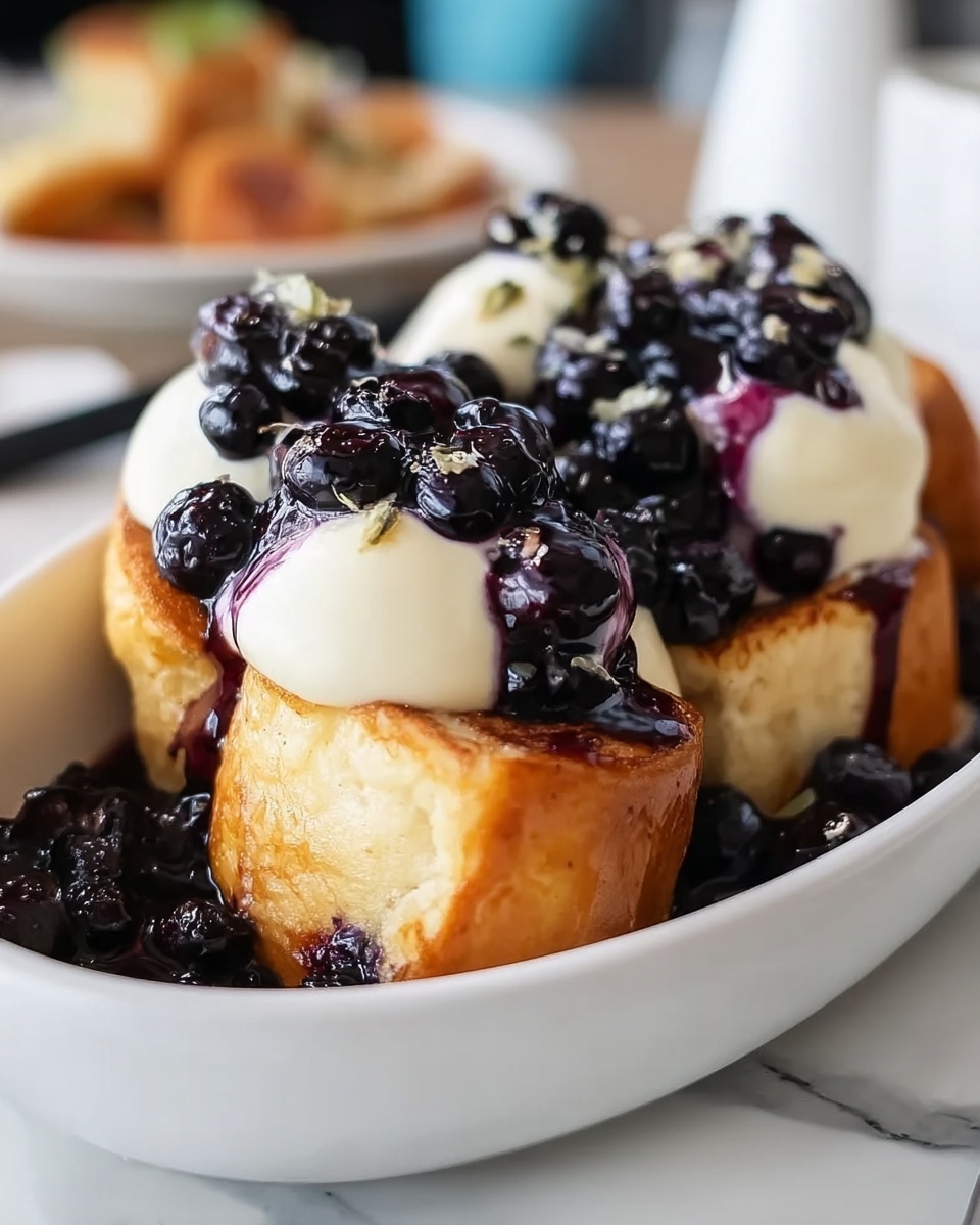 Blueberry Cream Cheese French Toast Casserole Recipe - Recipe Image