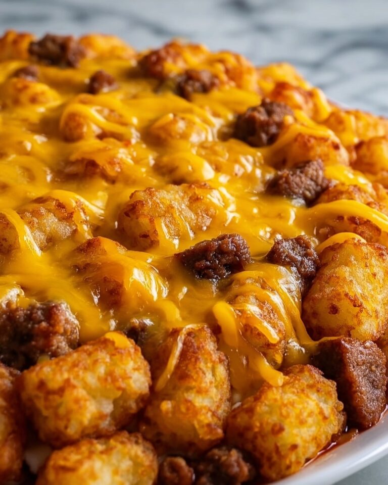 Cheesy Hot Dog Tater Tot Casserole Recipe