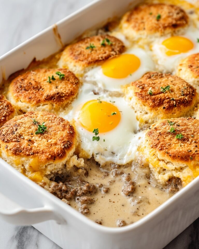 Biscuits and Gravy Breakfast Casserole Recipe