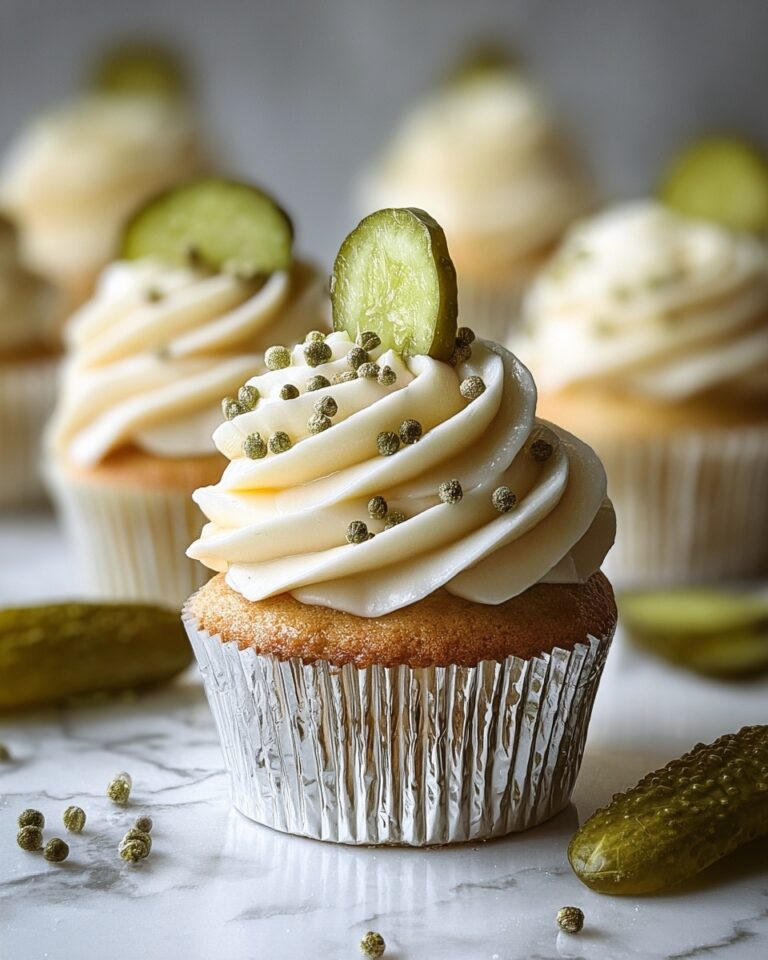 Savory Dill Pickle Cupcakes Recipe