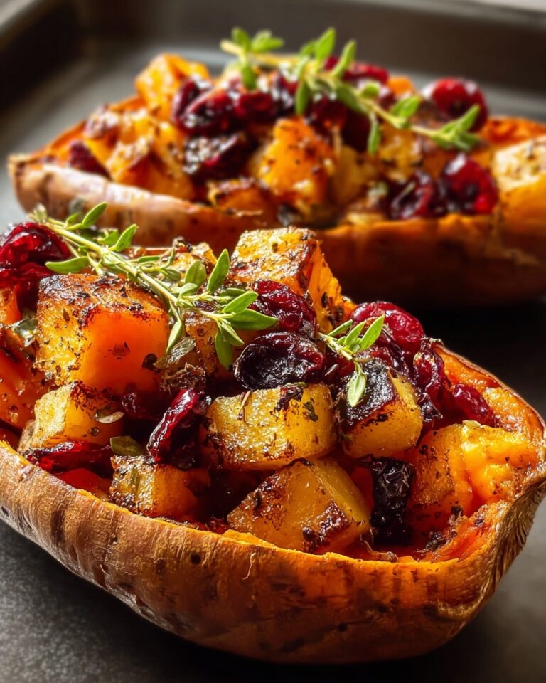 Cranberry Apple Twice-Baked Sweet Potatoes Recipe